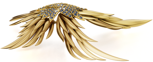 Octopus Brooch with Daimond Pave Setting CAD FILE