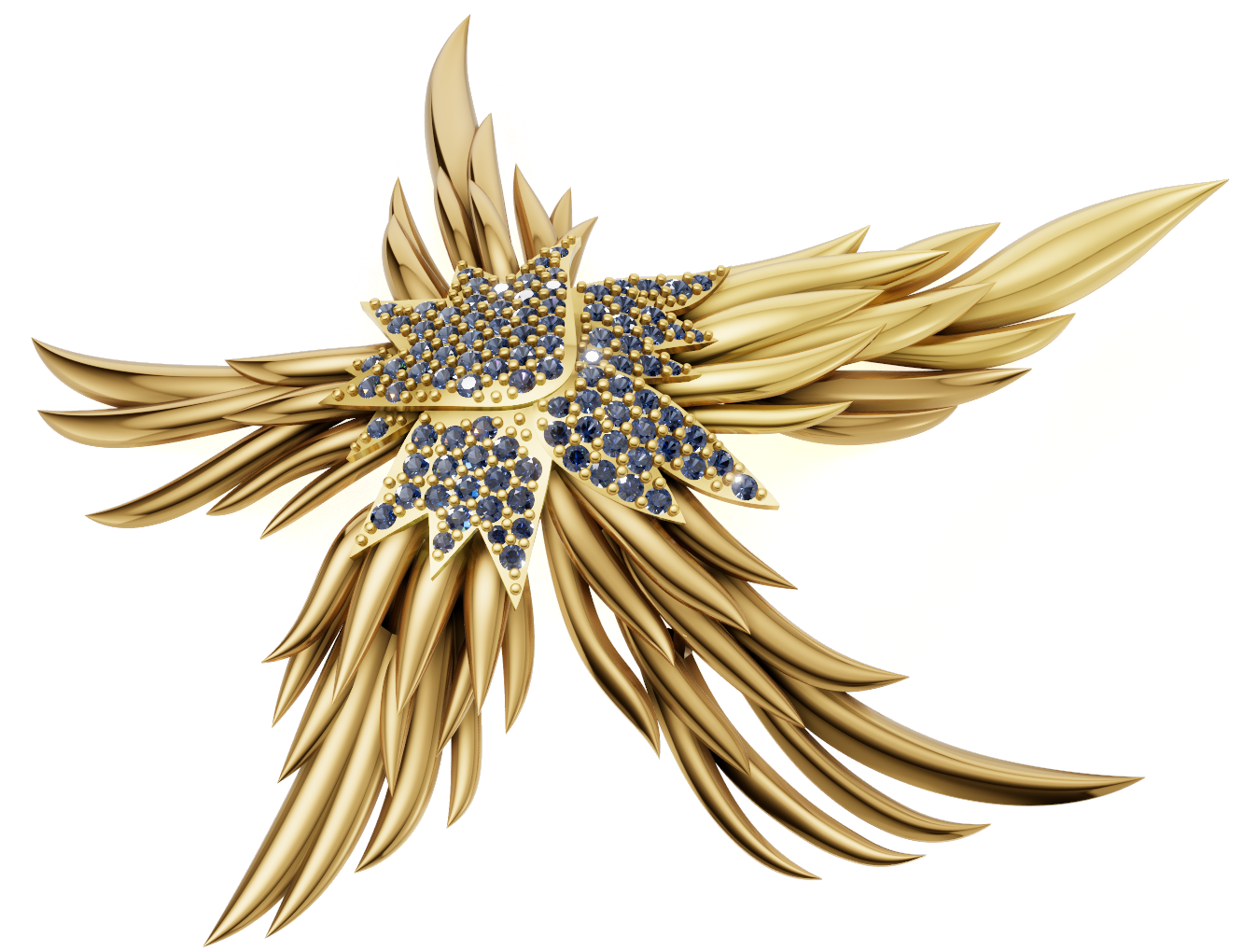 Octopus Brooch with Daimond Pave Setting CAD FILE