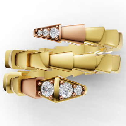 Bulgari Serpent Ring CAD File 3DM & STL