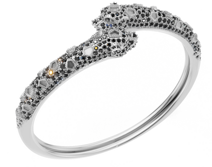 Panther Openable Mechanism Double Head Diomond Set Bracelet  CAD FILE