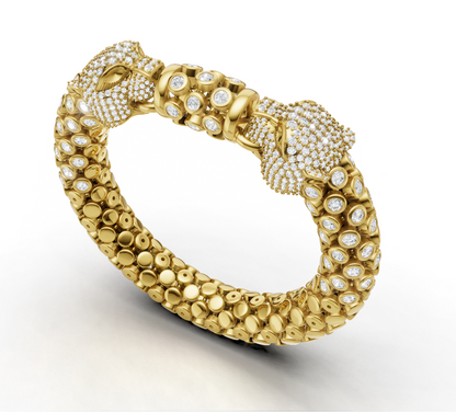 Doubel head panther bracelet CAD FILE