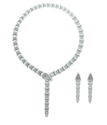Bulgari Necklace And Earring With Stone Set CAD FILE