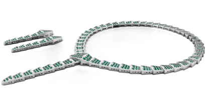 Bulgari Necklace And Earring With Stone Set CAD FILE