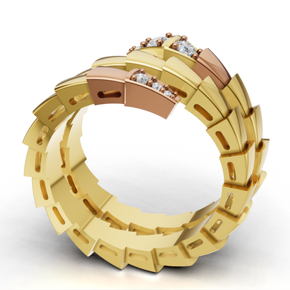 Bulgari Serpent Ring CAD File 3DM & STL