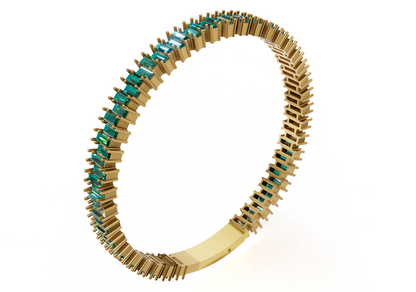 Baguette Bracelet with Lock  Mechanism CAD FILE