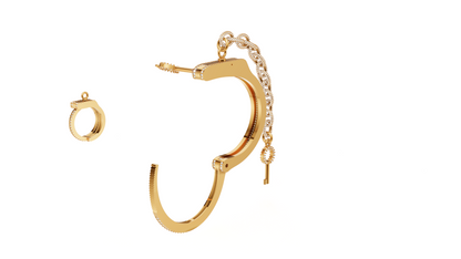 Handcuff Key Lock Mechanism daimond set Ring & Bracelet  CAD FILE