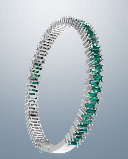 Baguette Bracelet with Lock  Mechanism CAD FILE