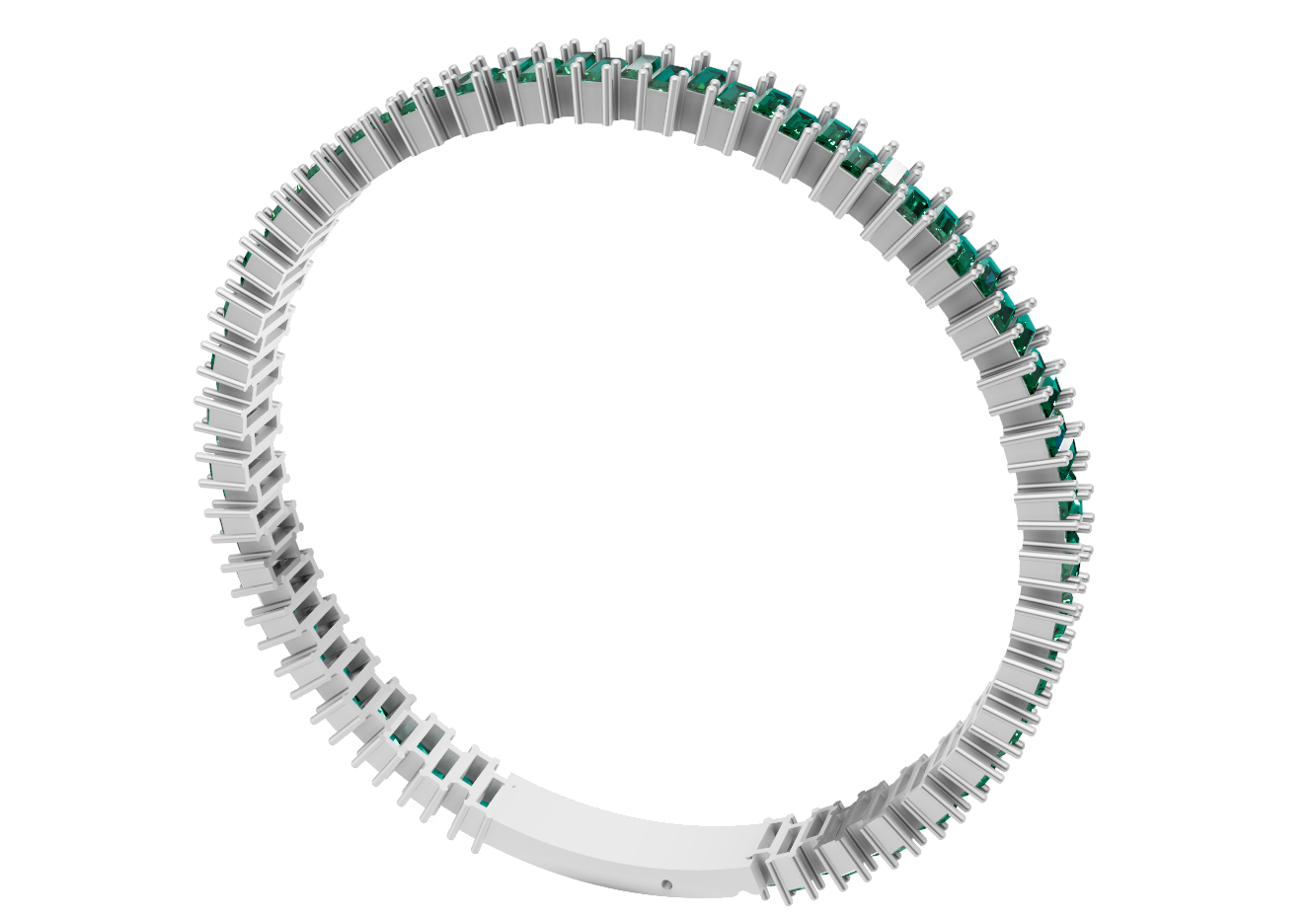 Baguette Bracelet with Lock  Mechanism CAD FILE