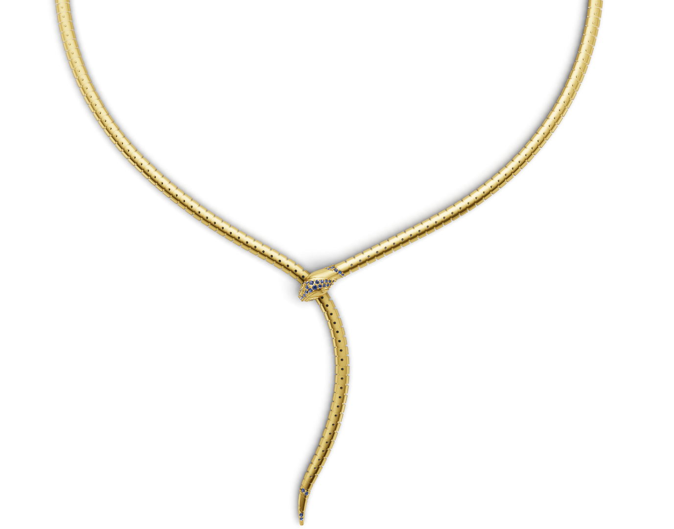 SerpentI Diamond Necklace with Lock CAD FILE