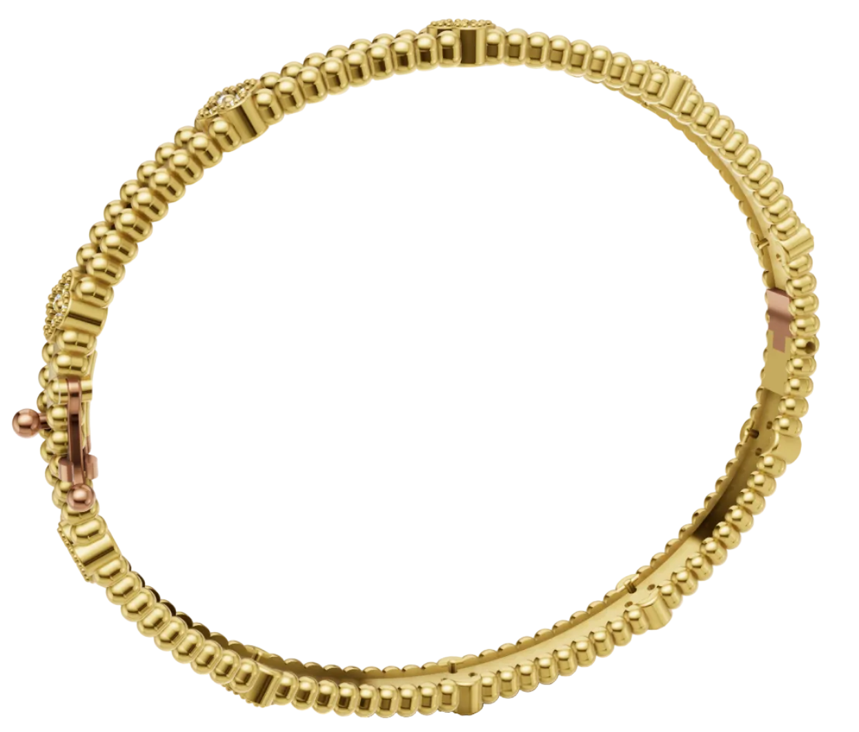Van Cleef & Arpels Perlee Lock Clovers Bracelet 3DM & STL CAD FILE