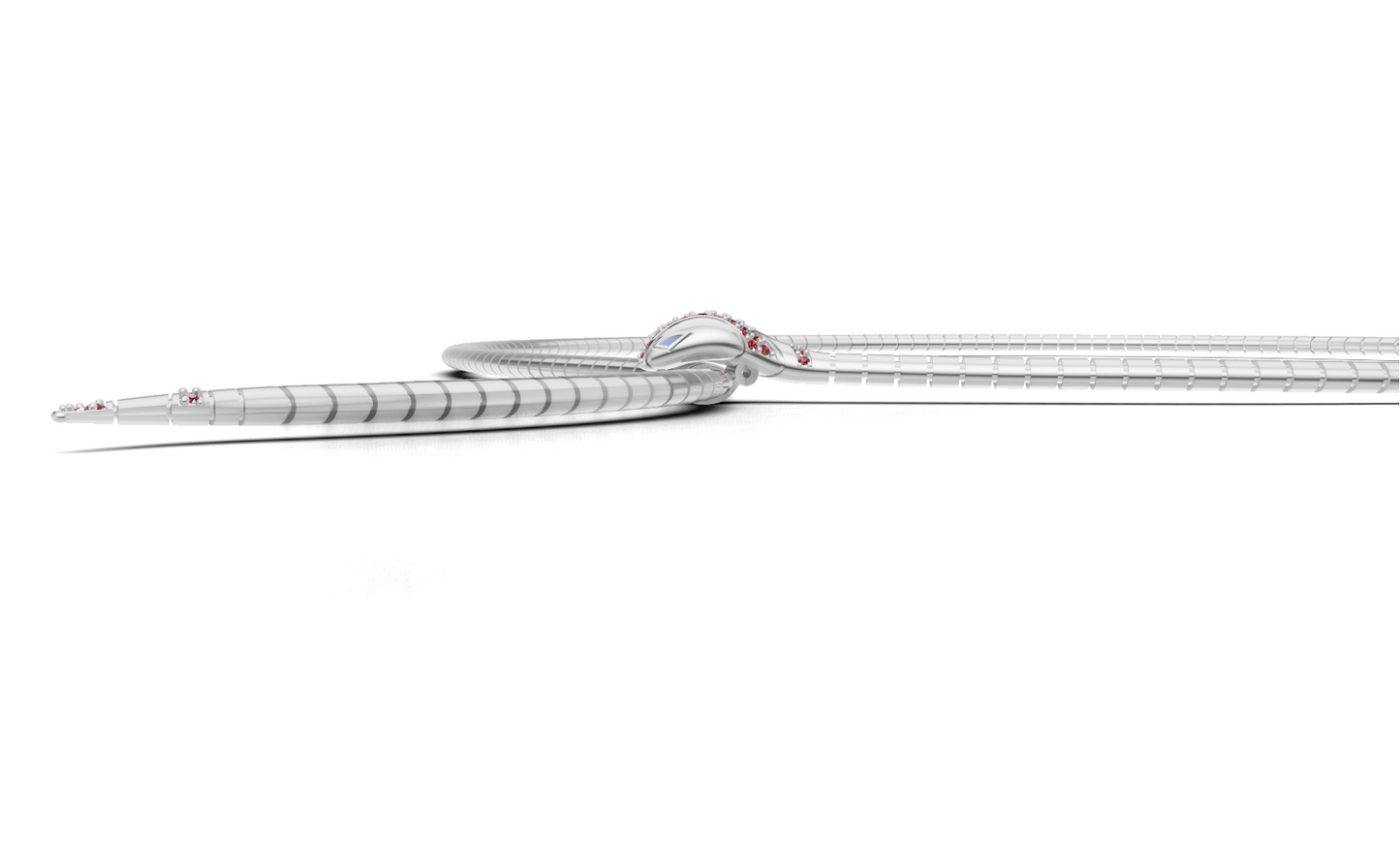 SerpentI Diamond Necklace with Lock CAD FILE