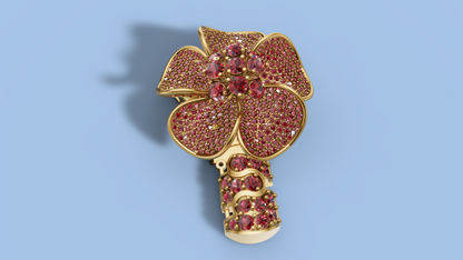 Flower Zip Diamond Set  Micro Pave CAD FILE