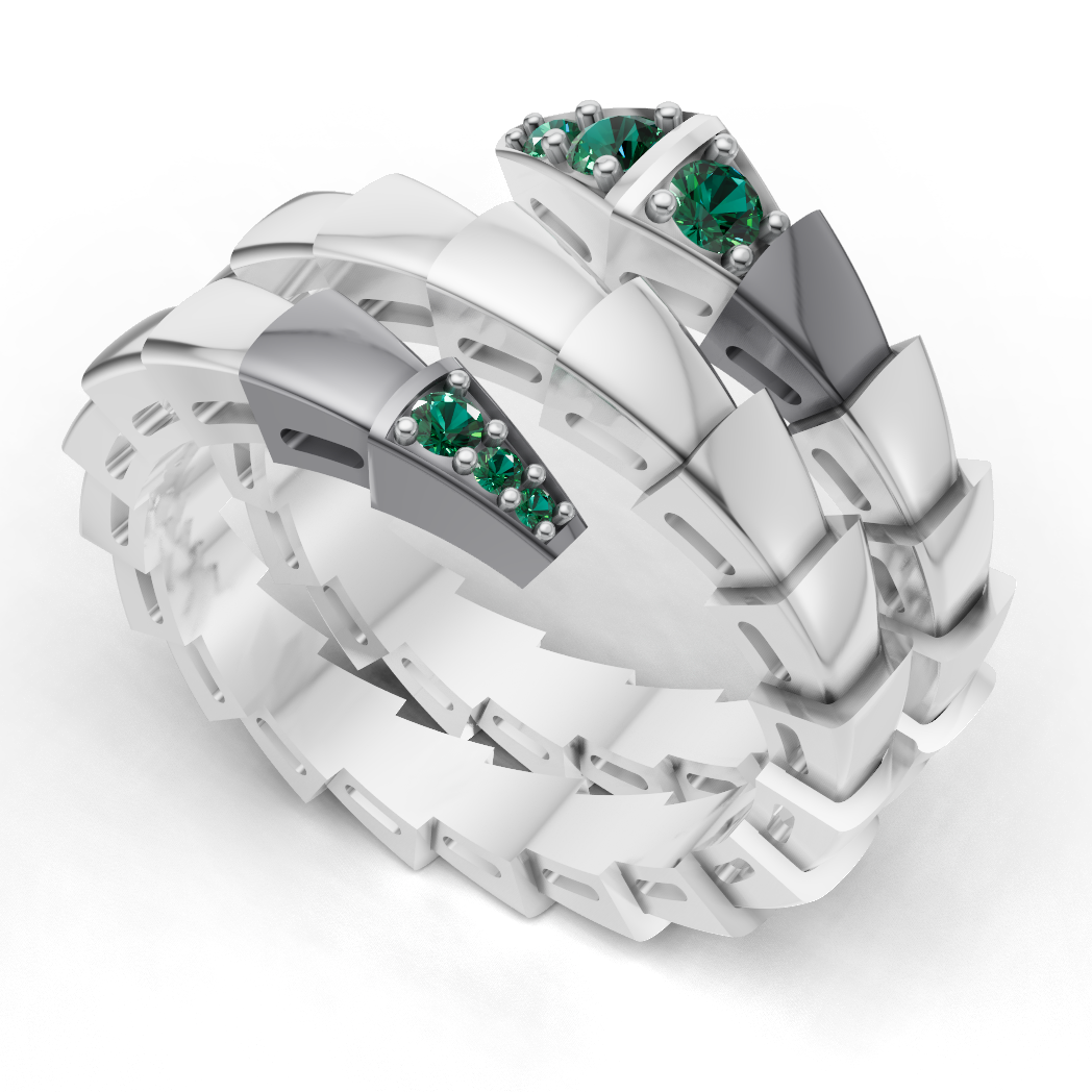 Bulgari Serpent Ring CAD File 3DM & STL