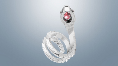 Snake Wrap  With Daimond Set Ring  CAD FLE