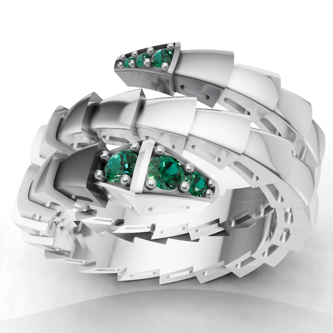 Bulgari Serpent Ring CAD File 3DM & STL