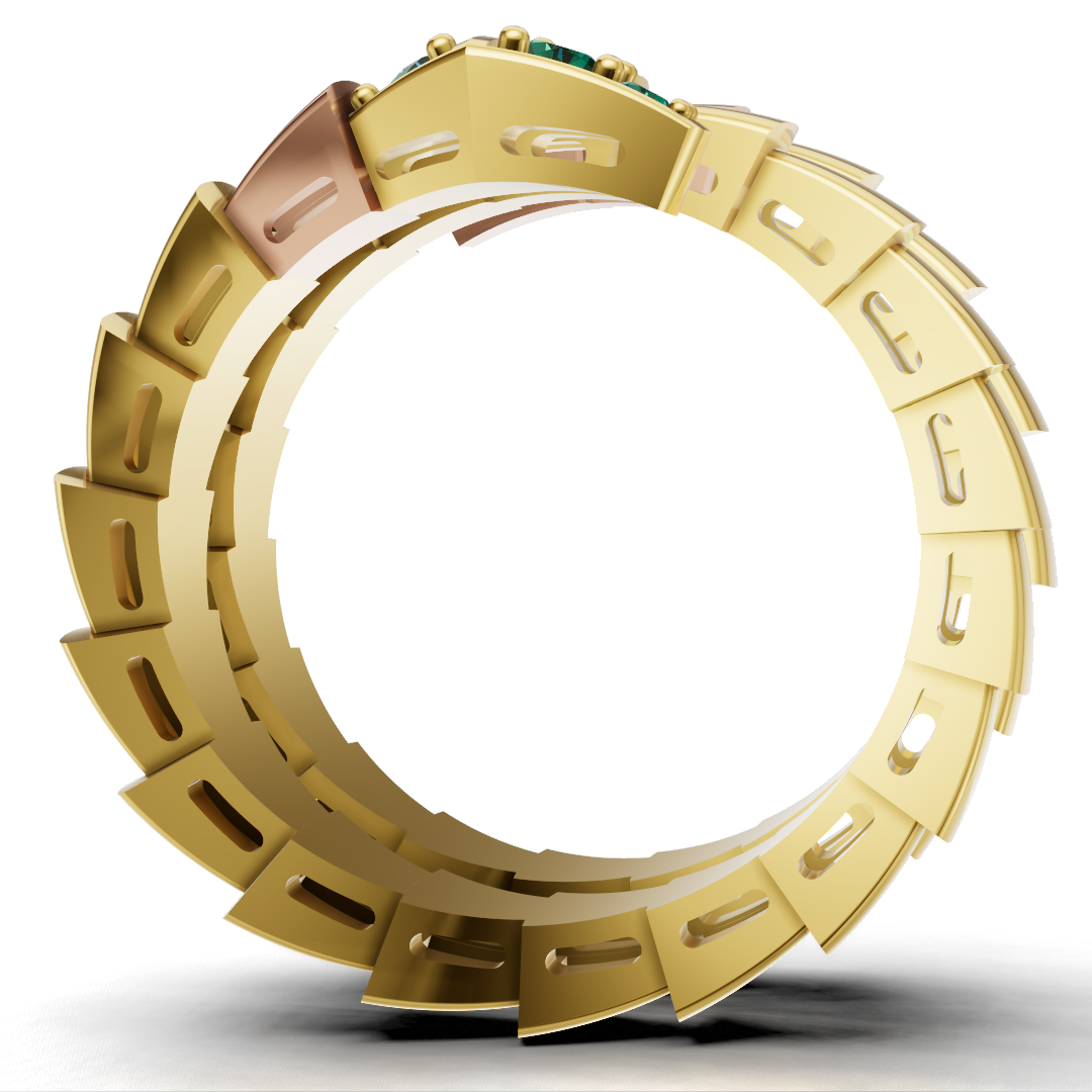 Bulgari Serpent Ring CAD File 3DM & STL