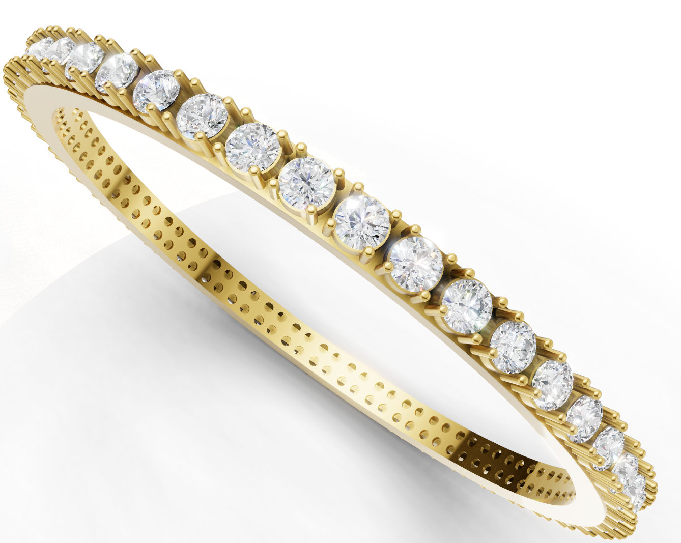 Diamond Tennis Spring BraceletCAD FILE