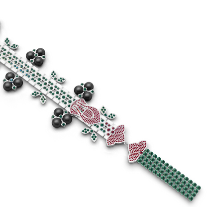 Zip stone set micro pave neckles CAD FILE