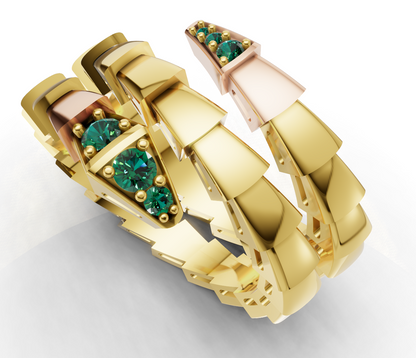 Bulgari Serpent Ring CAD File 3DM & STL