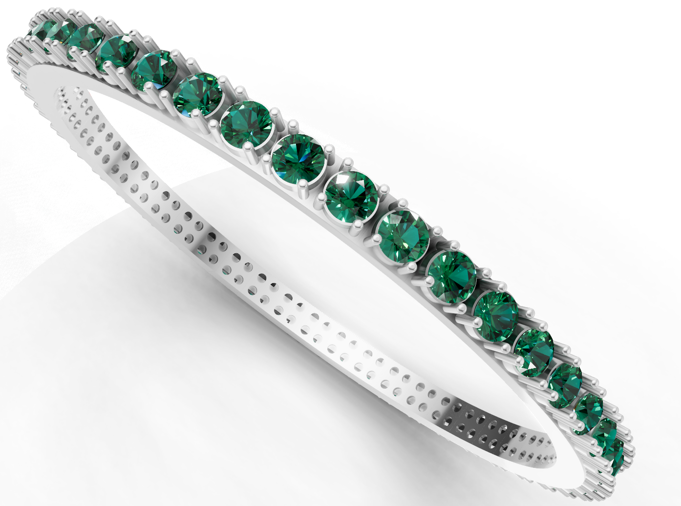 Diamond Tennis Spring BraceletCAD FILE