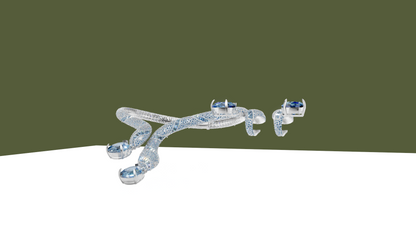 Serpenti Bend Necklace with full Daimond set Earring CAD FILE