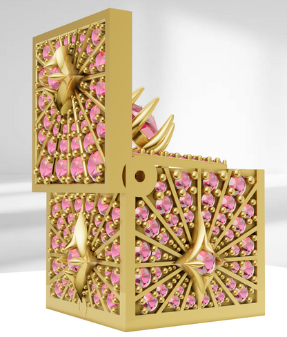 Hiddent Lock Mechanisam Daimond Set pendent CAD FILE