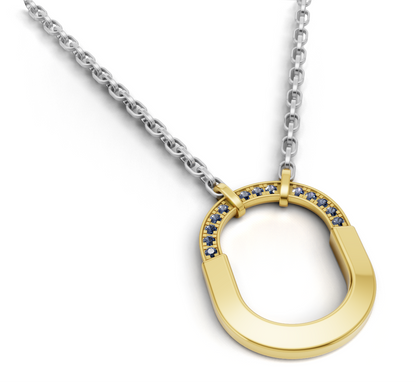 Tiffany Lock Stone Set Necklace with Pendent