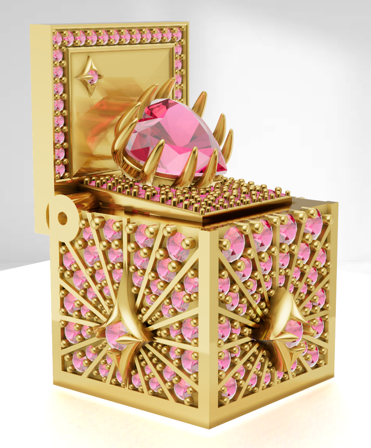 Hiddent Lock Mechanisam Daimond Set pendent CAD FILE