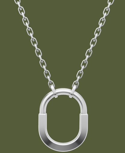 Tiffany Lock Stone Set Necklace with Pendent