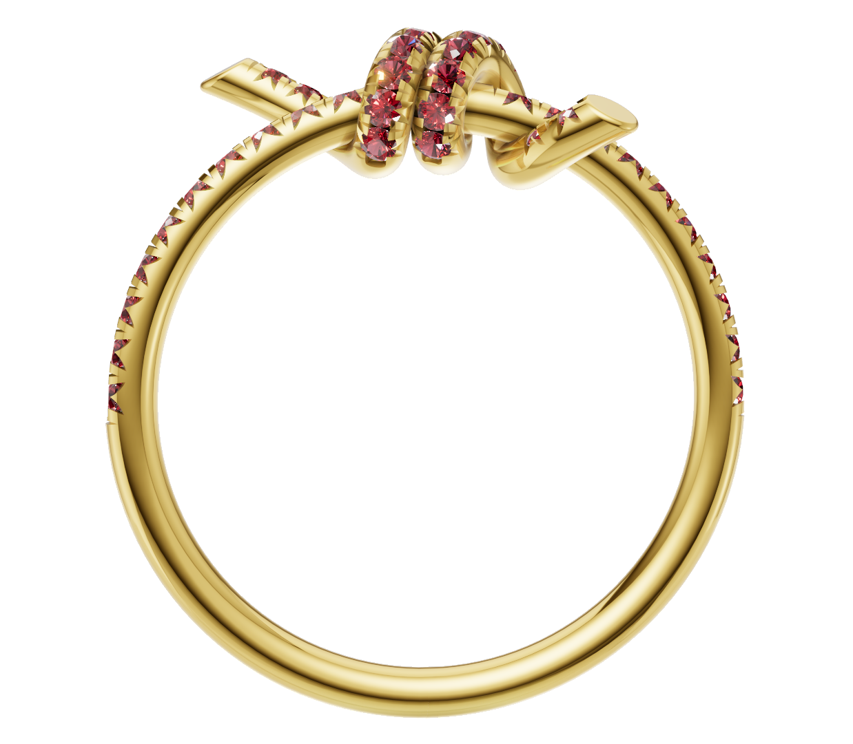 Knot Style Diamond Ring CAD FILE