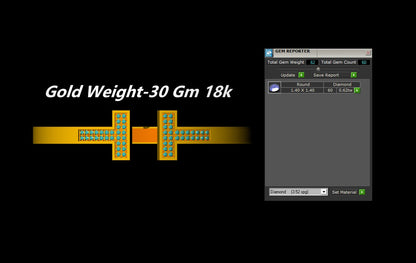Tiffany Double T-Inspired Diamond Bracelet CAD Design Size 61/48 | STL & 3DM Files