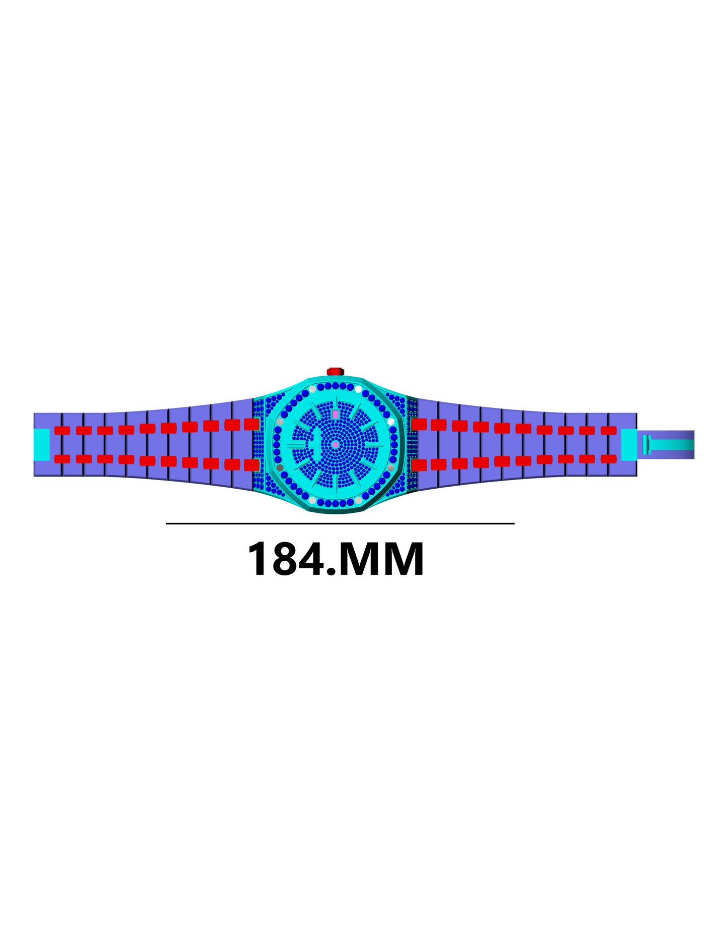 Custom Stone Set Watch CAD FILE